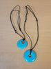 Turquoise Circle Pendant Necklace