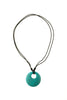 Turquoise Circle Pendant Necklace