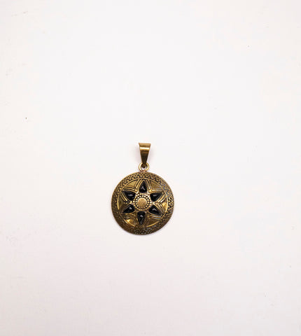 Brass Pendant Small with Stone