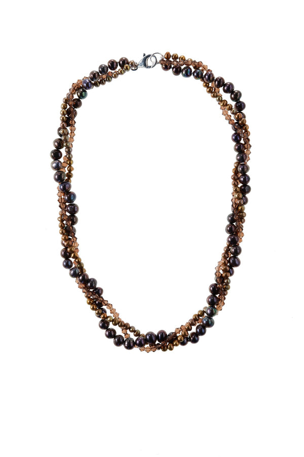 Black & Gold Pearl Necklace
