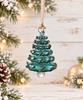 Small Glass Christmas Tree Ornament Green
