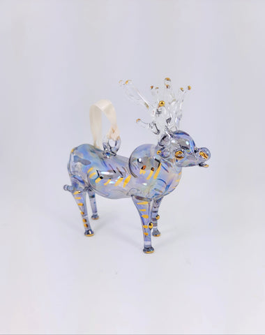 Elk Ornament Blue