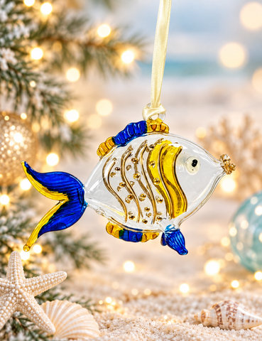 Painted Fish Blue/Yellow