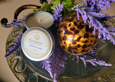 Amber & Lavender Spa Candle