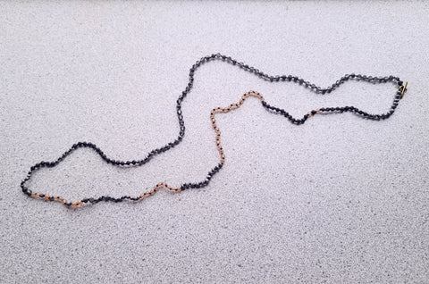 Long Faceted Rondelle Necklace