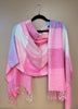 Pink and White Pashmina