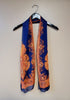 Navy and Orange Paisley Scarf