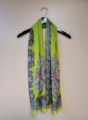 Lime Paisley Scarf