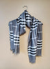 Grey Check Men's Silk Scarf