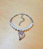 Pearl w/Heart Charm Bracelet