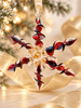 Red Frosted Twisted Snowflake Ornament