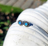 Marcasite & Blue Opal Earrings