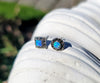 Marcasite & Blue Opal Earrings