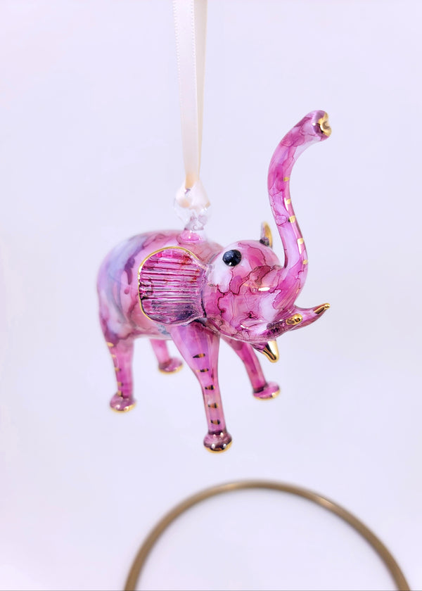 Red Ceramic Elephant Ornament