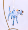 Blue Ceramic Dog Ornament