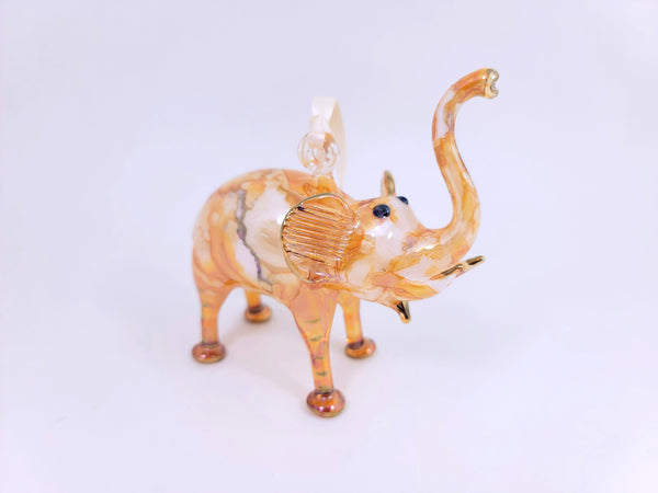 Yellow Ceramic Elephant Ornament