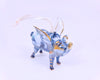 Blue Ceramic Flying Pig Ornament