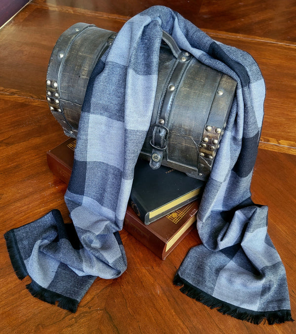 Grey Checkerboard Scarf