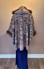 Faux Fur Trim Capelet Neutral