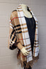 Plaid Sleeved Shawl