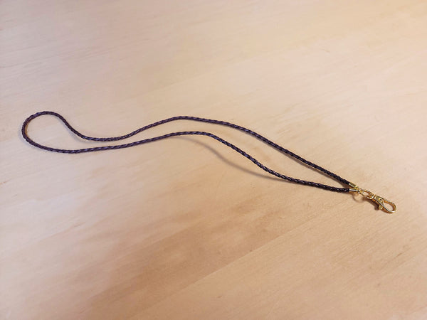 Braided Leather Lanyard