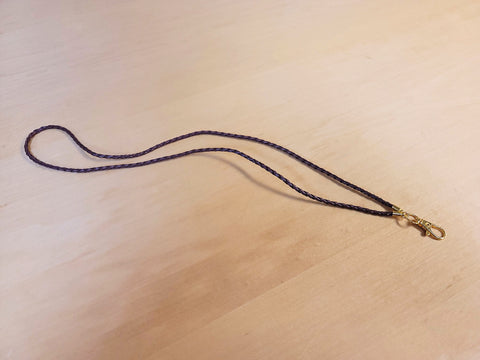 Braided Leather Lanyard