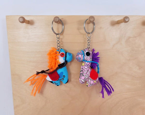 Fabric Horse Keychain