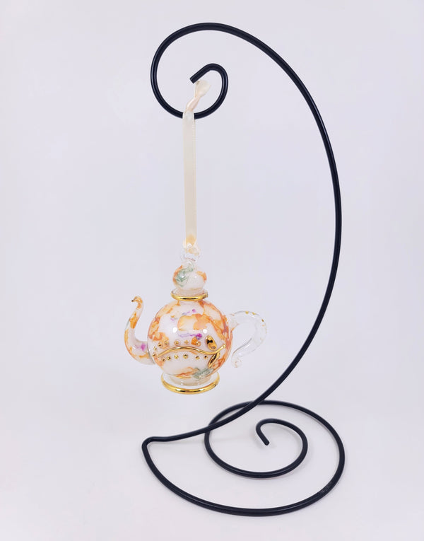 Yellow Ceramic Teapot Ornament