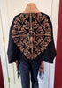 Black/Tan Scroll Shawl