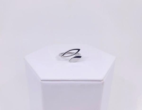 Dynamic Duo Ring Silvertone