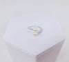 Pair of Pearls Ring Silvertone