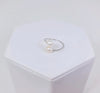 Pair of Pearls Ring Silvertone