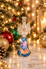 Blue Ceramic Angel Ornament