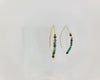 Green Jasper Wire Earrings