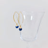Lapis & Wire Drop Earrings