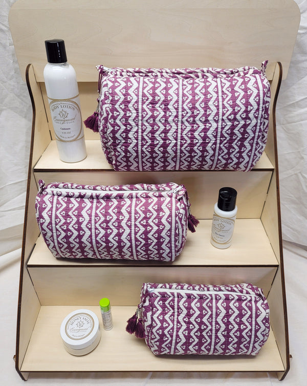 Kantha Toiletry Set Plum
