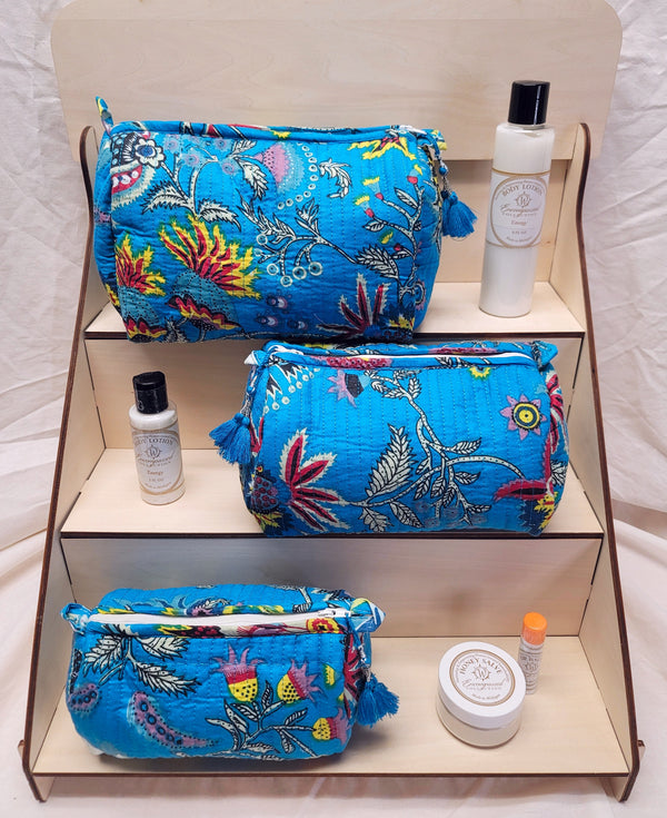 Kantha Toiletry Set Blue