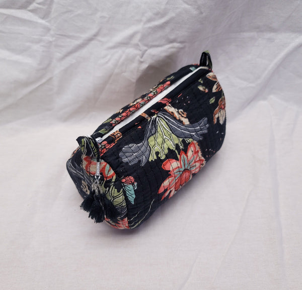 Small Kantha Toiletry Bag Black