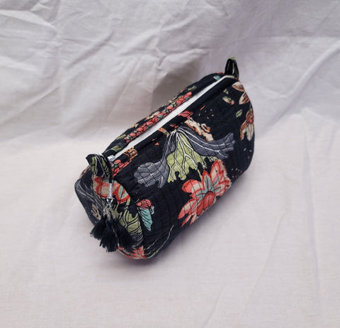 Small Kantha Toiletry Bag Black