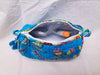 Small Kantha Toiletry Bag Blue