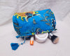 Small Kantha Toiletry Bag Blue