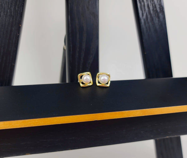 Framed in Pearl Earrings