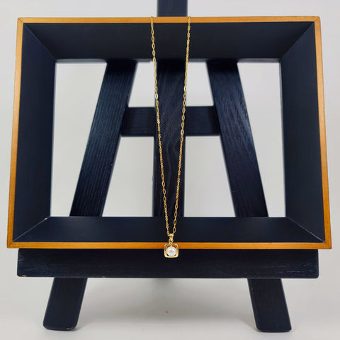 Framed Pearl Necklace