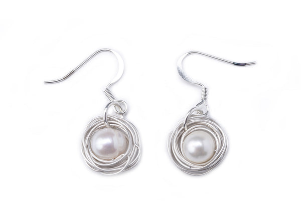Encircled Pearl Earrings