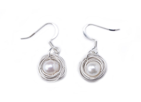 Encircled Pearl Earrings