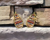 Agate Beaded Teardrop Earrings