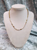 Golden Hematite Pearl Necklace