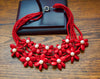 Coral & Pearls Floral Necklace