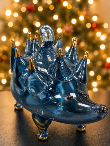 Hedgehog Ornament Blue