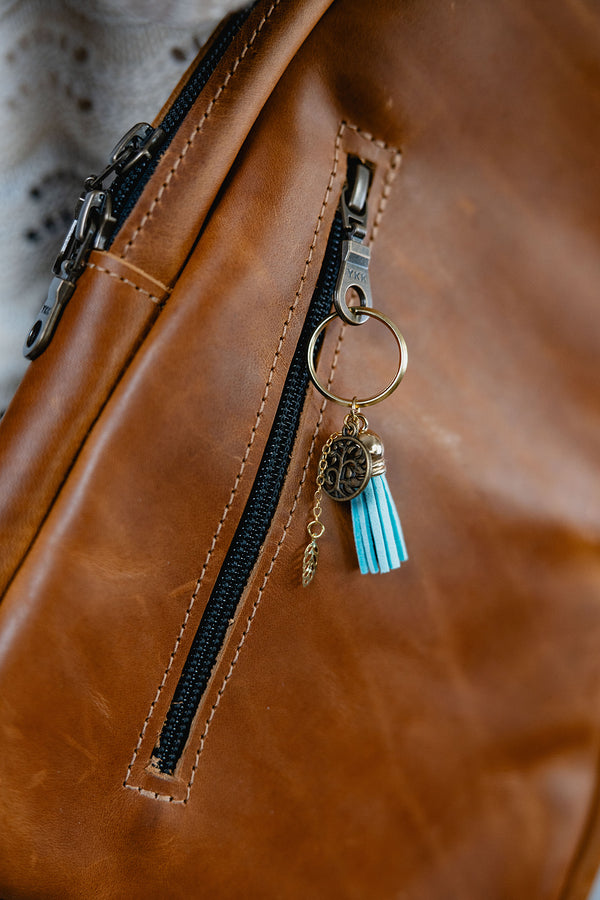 Sueded Tassel Keychain